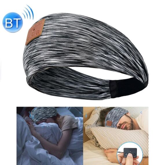 Cuffie per dormire ad asciugatura rapida con archetto wireless Bluetooth con altoparlanti HD (striscia nera)