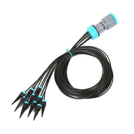 Kit di irrigazione a goccia pigra da 1,6 m con 10 teste, per giardinaggio, casa, vasi