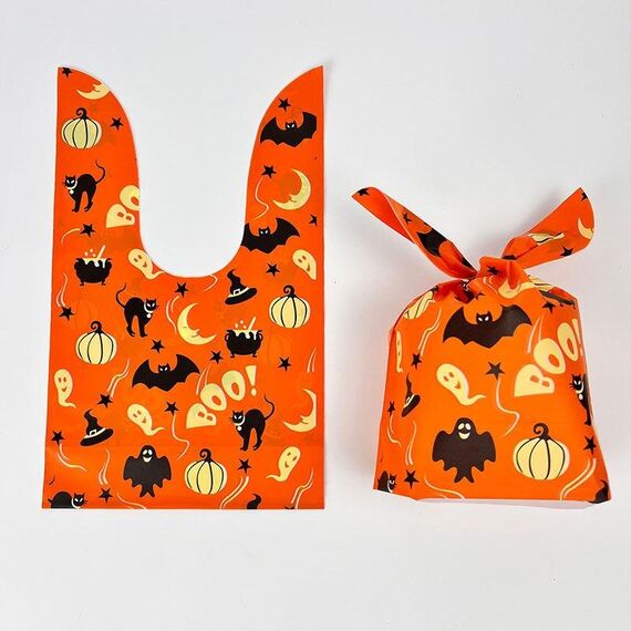 1 borsa Sacchetti per imballaggio di Halloween Snack per caramelle Borse per dolcetti, dimensioni: 13,5x22 cm (Bestia notturna)