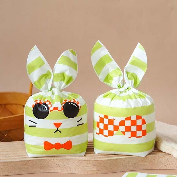 1 borsa Sacchetti per imballaggio di caramelle Sacchetti regalo per biscotti da forno 13,5x22 cm (gatto bianco verde)