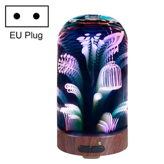 AOD-8 Jungle Discovery Macchina per aromaterapia in vetro 3D Mini umidificatore per camera da letto silenziosa Spina europea