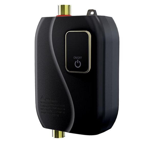Scaldabagno istantaneo Mini cucina Riscaldatore rapido Scaldabagno per lavaggio a mano per uso domestico Spina americana (nero)