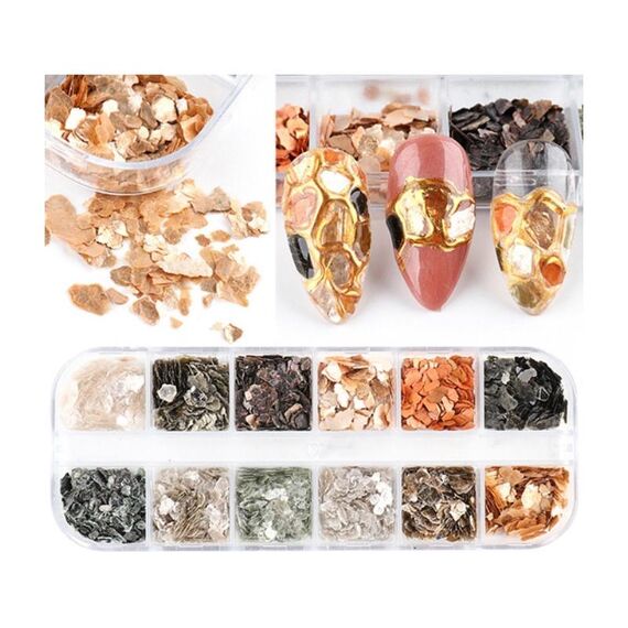 Symphony Flake Mica Flake Shell Nail Art Paillettes, Specifica: YM