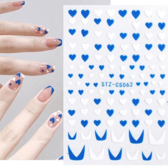 Adesivo per unghie stile francese da 10 pezzi Adesivo per unghie a strisce pop (Stz-CS062)