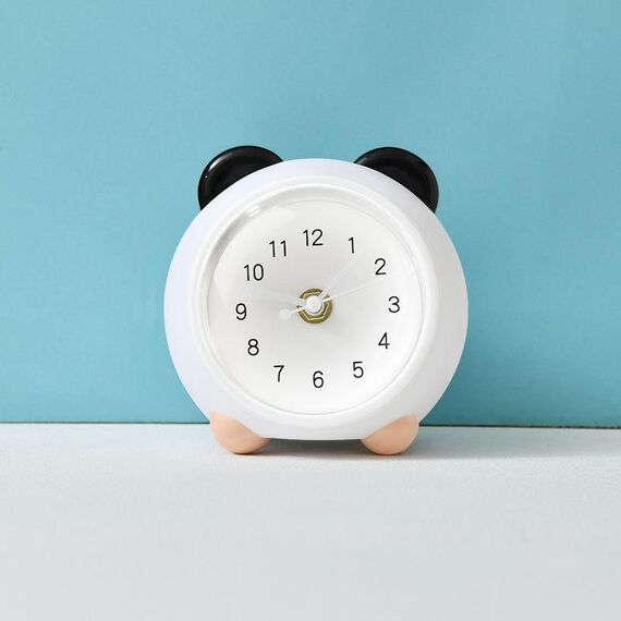 LED Night Light Cartoon Clock Desktop Animal Piggy Bank (Panda)