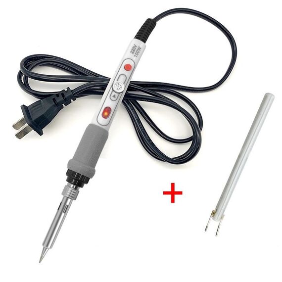 2 pezzi / set 2 100 W 220 V saldatore elettrico ad alta potenza strumento di saldatura a temperatura regolabile spina americana
