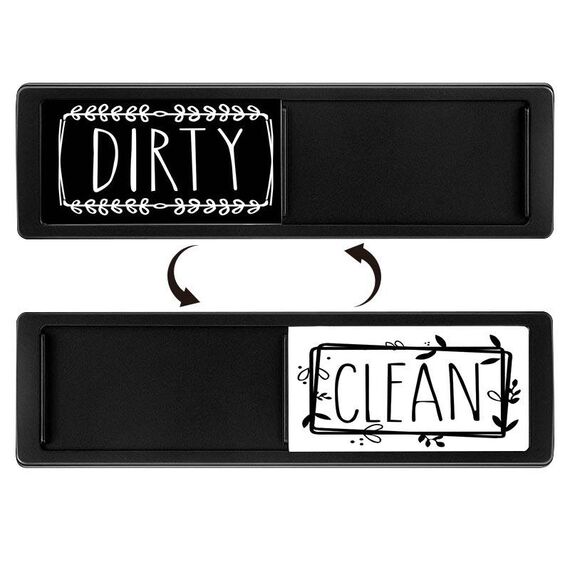 Magnete per lavastoviglie Clean Dirty Sign Magnete per frigorifero a doppia faccia (nero-bianco e nero)