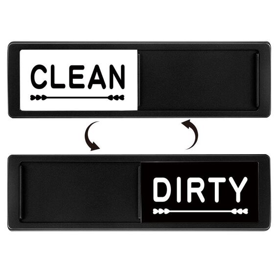 Magnete per lavastoviglie Clean Dirty Sign Magnete per frigorifero a doppia faccia (Black Love)