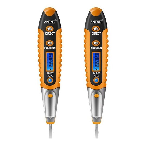 ANENG VD700 2pcs Allarme sonoro e luminoso Sensore display digitale senza contatto Penna test multifunzione (nero giallo)