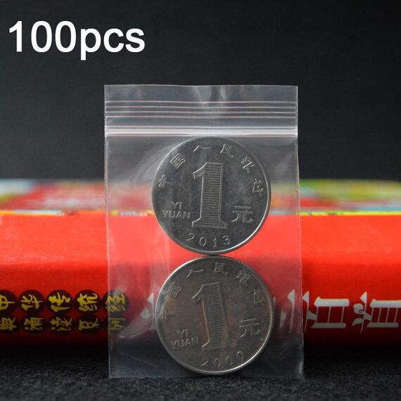 5 x 7 cm 500 pezzi sacchetto a chiusura lampo perforato sacchetto di imballaggio trasparente addensato sacchetto sigillato in plastica (senza foro)