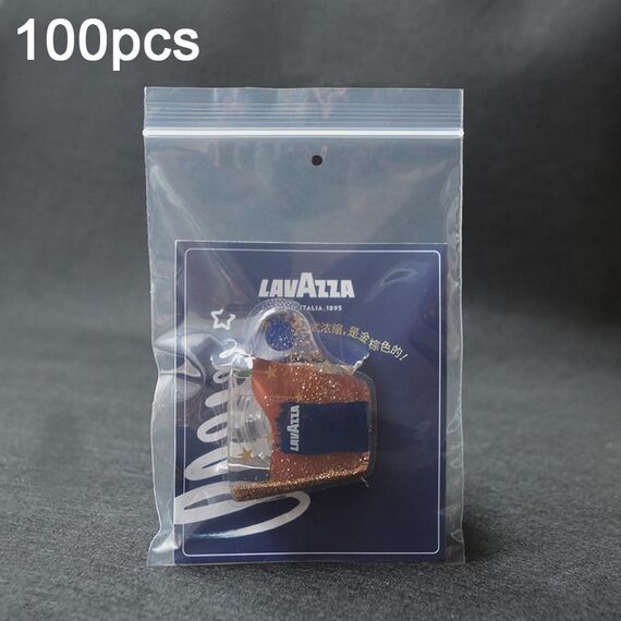 200 pezzi sacchetto a chiusura lampo perforato sacchetto di imballaggio trasparente addensato sacchetto sigillato in plastica 12 x 18 cm 10 foro inferiore in seta