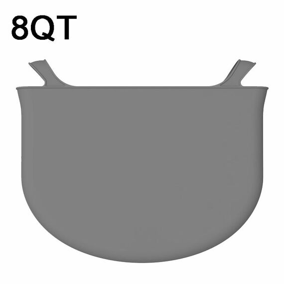 Fodere per pentola a cottura lenta in silicone da 8 QT Fodere per pentole di coccio riutilizzabili a prova di perdite (grigio)
