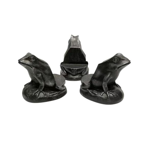 3 pz/set Piedini per vasi di fiori Supporto per vasi per piante in resina a forma di animale Riser Pad (rana)
