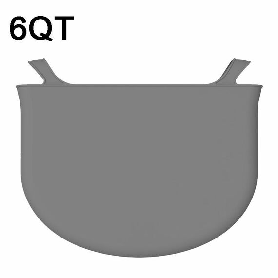 Fodere per pentola a cottura lenta in silicone da 6 QT Fodere riutilizzabili per pentole di coccio a prova di perdite (grigio)