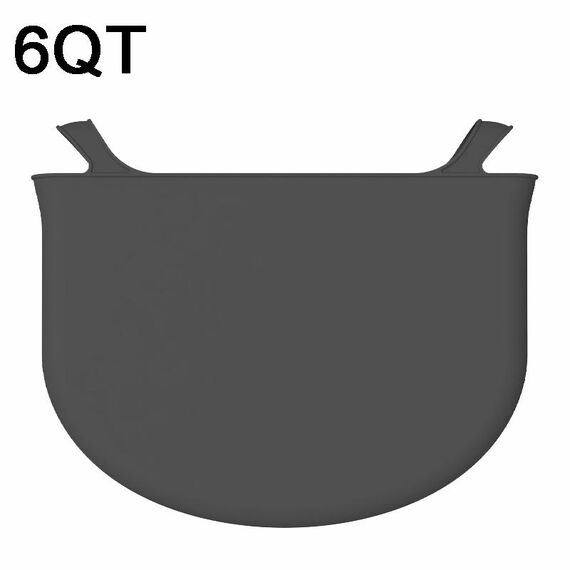 Fodere per pentola a cottura lenta in silicone da 6 QT, riutilizzabili a prova di perdite (nero)
