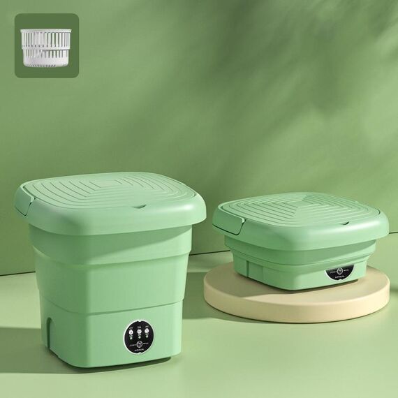 Mini lavabiancheria per lavatrice portatile pieghevole da 4,5 litri, colore: verde frutta (spina UK)