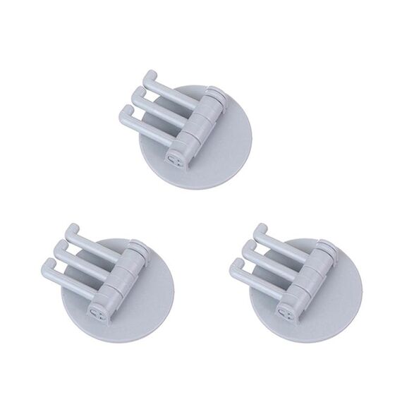 20 pezzi 3 ganci gancio girevole cucina bagno pasta gancio da parete (grigio)