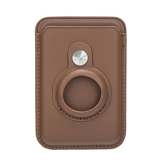 Per Airtag Positioner Fiber Card Clip antifurto Card Tracker Cover di protezione, dimensioni: magnetico (marrone)