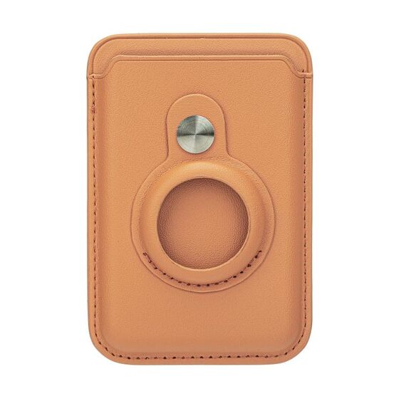Per Airtag Positioner Fiber Card Clip Antifurto Card Tracker Cover di protezione, dimensioni: Magnetico (oro marrone)