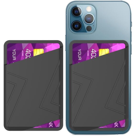 Custodia per carte adesiva in silicone AhaStyle PT133-C (nera)