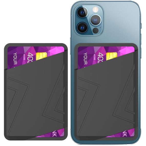 Custodia per carte adesiva in silicone AhaStyle PT133-C-S (nera)