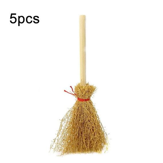 Ornamenti per mini scopa di Halloween Accessori per giocattoli per scope da strega Corda rossa 4 cm x 9,5 cm