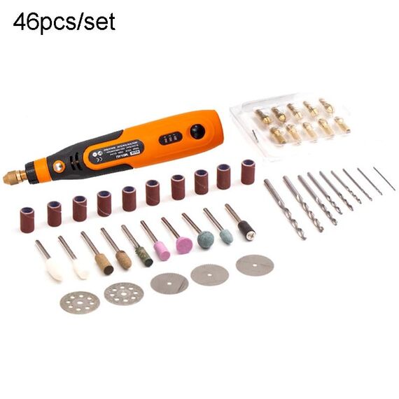 HILDA Micro trapano elettrico con penna smerigliatrice elettrica da 3,6 V, modello: 46 in 1
