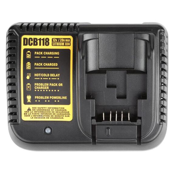 DCB118 Per caricabatterie per utensili elettrici Dewalt 12V-20V, spina: AU (nero)
