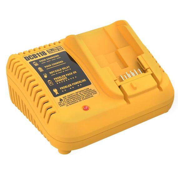 DCB118 per caricabatterie per utensili elettrici Dewalt 12V-20V, spina: UK (giallo)