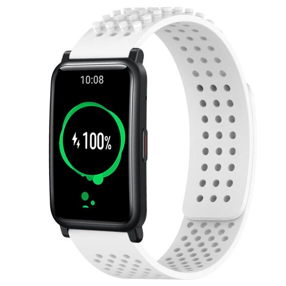 For Honor Watch ES Cinturino in silicone traspirante con punti 3D da 20 mm (bianco)