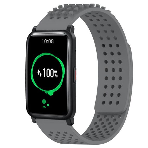 For Honor Watch ES Cinturino in silicone traspirante con punti 3D da 20 mm (grigio)