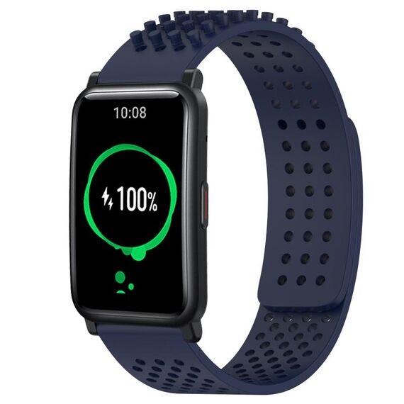 For Honor Watch ES Cinturino in silicone traspirante con punti 3D da 20 mm (blu notte)