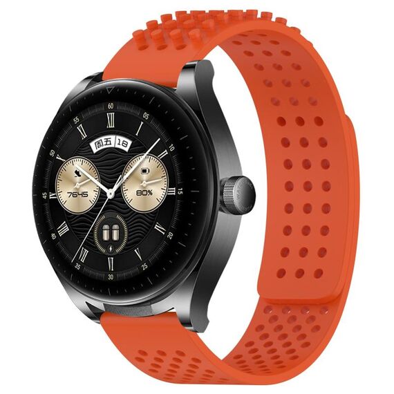 Per Huawei Watch Buds Cinturino in silicone traspirante con punti 3D con fori da 22 mm (arancione)