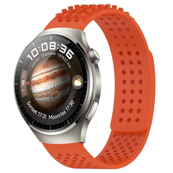 Per Huawei Watch 4 Pro Cinturino in silicone traspirante con punti 3D da 22 mm (arancione)
