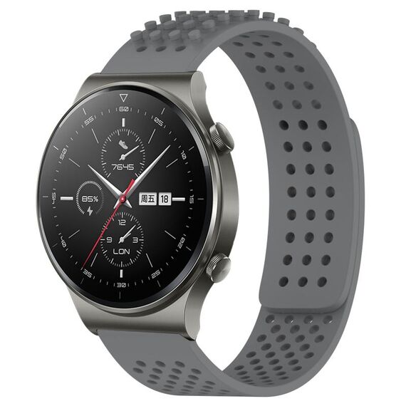 Per Huawei GT2 Pro Cinturino in silicone traspirante con fori da 22 mm e puntini 3D (grigio)