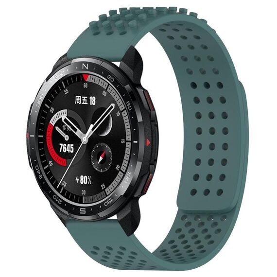 Per Honor Watch GS Pro Cinturino in silicone traspirante con punti 3D da 22 mm (verde oliva)