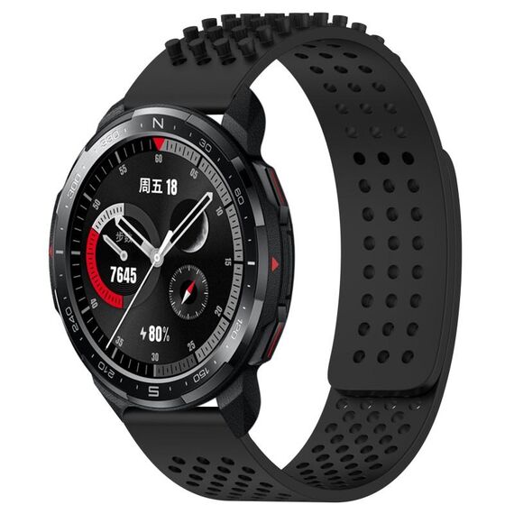Per Honor Watch GS Pro Cinturino in silicone traspirante con punti 3D da 22 mm (nero)