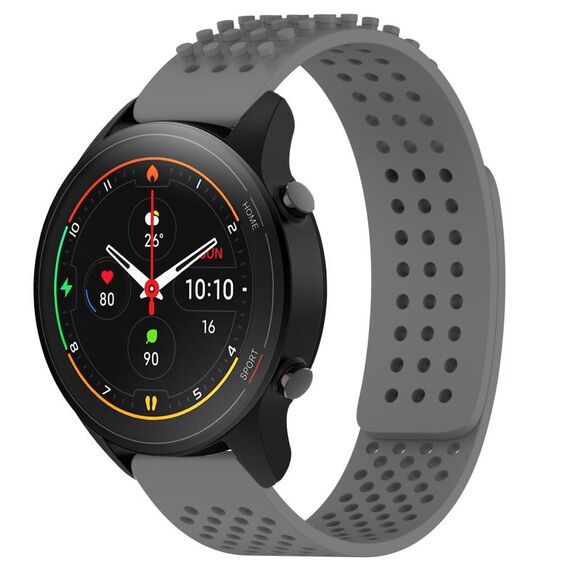 Per Xiaomi MI Watch S1 Pro Cinturino in silicone traspirante con punti 3D da 22 mm (grigio)