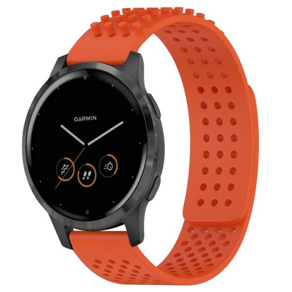 Per cinturino in silicone traspirante con punti 3D Garmin Vivoactive 4 fori da 22 mm (arancione)
