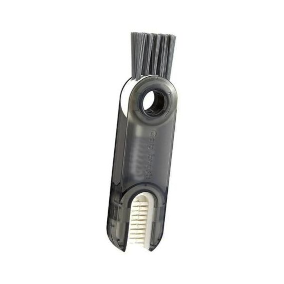 3 in 1 Spazzola per la pulizia del coperchio della tazza a forma di U Pulitore per scanalature del coperchio della bottiglia d'acqua (grigio)