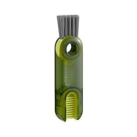 3 in 1 Spazzola per la pulizia del coperchio della tazza a forma di U Pulitore per scanalature del coperchio della bottiglia d'acqua (verde)