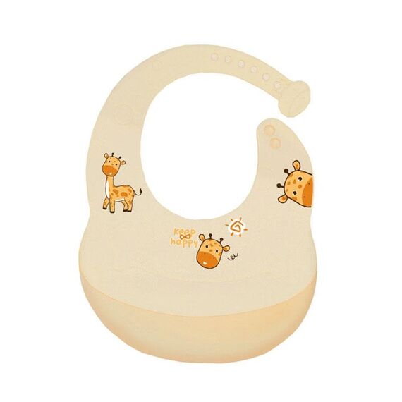 Bavaglino anti-sporco per bambini, in silicone impermeabile, bavaglino per alimenti ausiliario per bava (giallo)