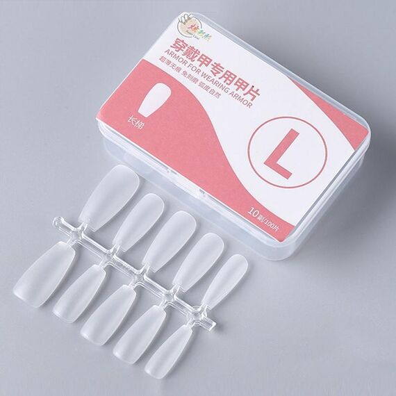 10 paia di compresse per manicure indossabili codificate smerigliate da 100 pezzi/scatola, forma: scala lunga L