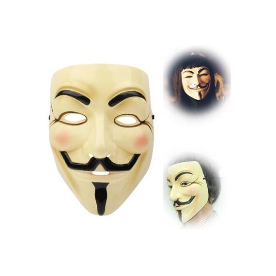 V for Vendetta Design Plastic Mask (giallo)