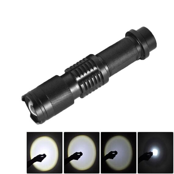 LT-HX CREE XM-L T6 5-Modes luce bianca torcia LED, 2200 LM Mini telescopico (nero)