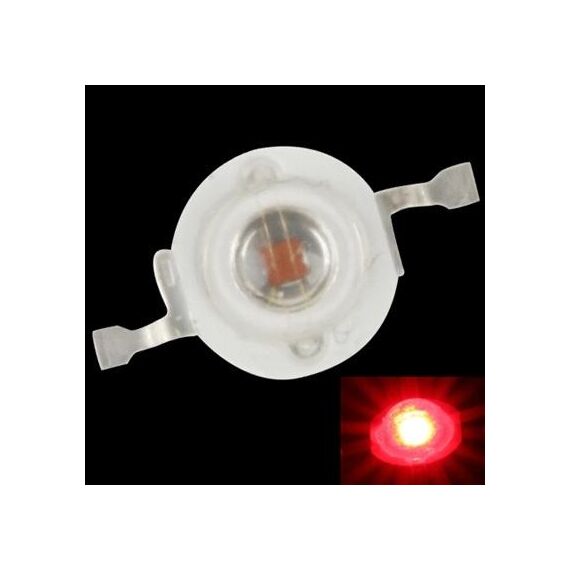 Lampadina LED ad alta potenza da 10 pezzi da 1 W per torcia, flusso luminoso: 30-35 lm, angolo di visione di 140 gradi (luce rossa)