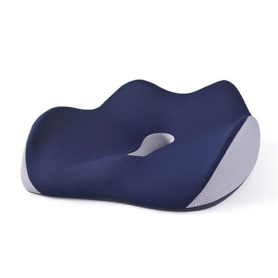 BEWALKER Cuscino per sedia da ufficio in memory foam a rimbalzo lento, ispessito e traspirante (Blu scuro)