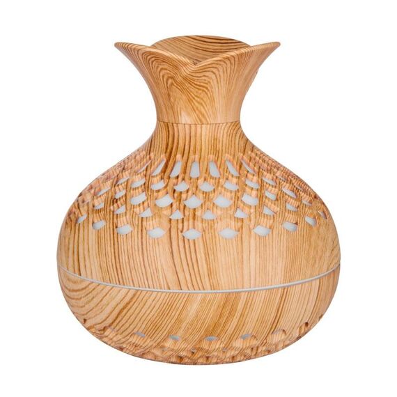 Diffusore di aromaterapia a luce LED per la casa Piccolo vaso Umidificatore silenzioso Diffusore di aromaterapia 2 in 1 (legno poco profondo)
