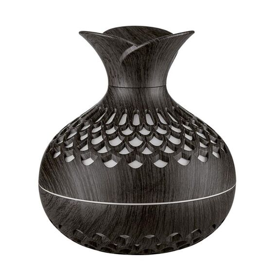 Diffusore di aromaterapia a luce LED per la casa Piccolo vaso Umidificatore silenzioso Diffusore di aromaterapia 2 in 1 (legno scuro)