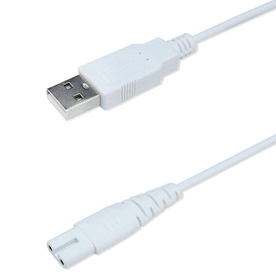 Cavo di ricarica USB TTo a 8 cifre da 1,25 m per rasoio/dispositivo di ricarica dell'acqua (bianco)